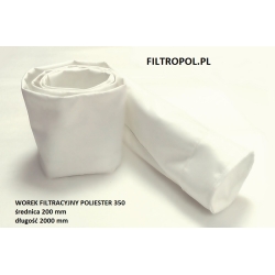 Worek filtracyjny - poliester 350 - średnica 200 mm, długość 2000 mm